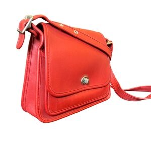 Vintage Coach Rambler Legacy Red Leather Bag
